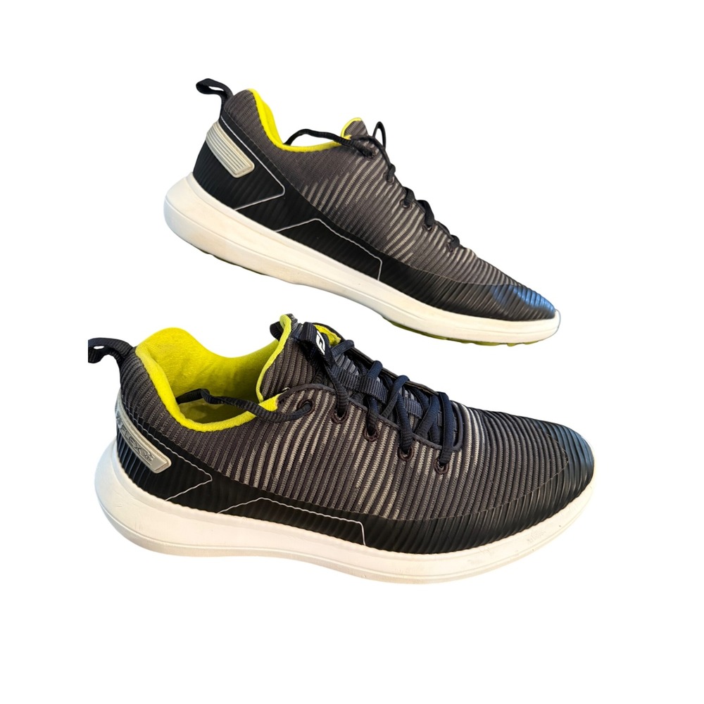 FootJoy Flex XP Mens Golf Shoes 10 M Charcoal Black Neon Spikeless 56253